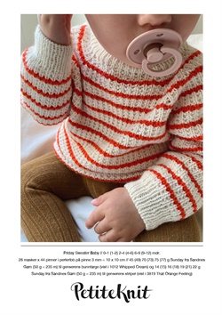 Friday Sweater Baby - strikkeopskrift  fra PetiteKnit